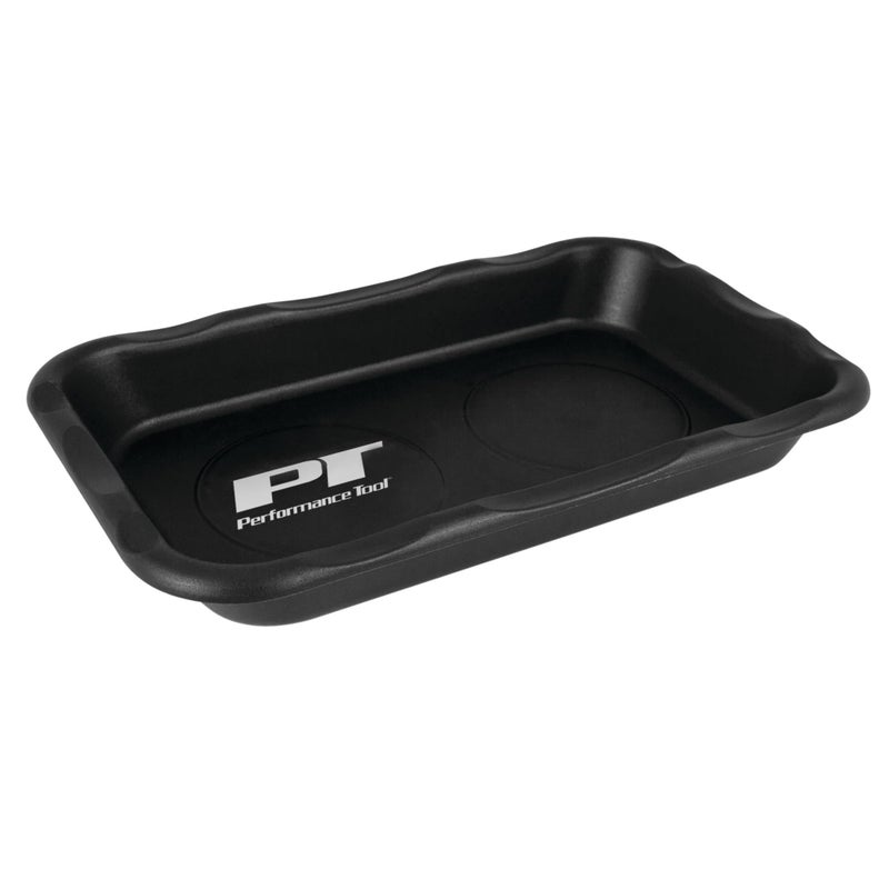 Performance Tool W1285 Large Magnetic Nut & Bolt Tray for Garages and Workshops, Black, 6-Inch x 10-Inch - Image 1